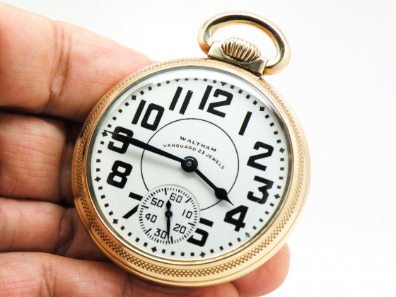 Pristine Waltham Pocket Watch Highest Grade 23 Jewel Vanguard Railroad ...