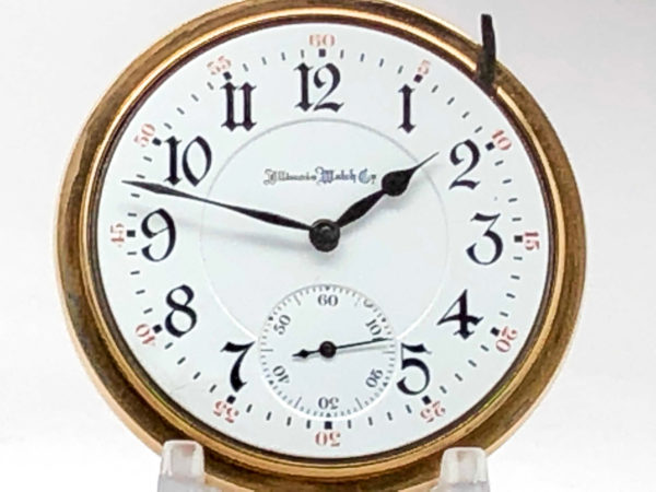 Antique Illinois Pocket Watch Rare Railroad Grade 23 Jewel Sangamo circa 1907