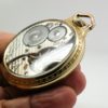 Pristine Hamilton Railway Special Pocket Watch Grade 992B Housed in a Hamilton Model 2 Glass Back Display Case circa 1942