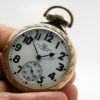Antique Ball Hamilton Pocket Watch Grade 999P 21 Jewel Official Railroad Standard Housed in Yellow GF Railroad Case circa 1925