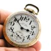 Hamilton Pocket Watch Railway Special Grade 992B Housed in a Hamilton 10K Yellow GF Model A Case circa 1949