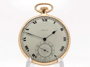 G.M Wheeler Elgin Grade 452 Pocket Watch Housed in a 14K Solid Gold Case