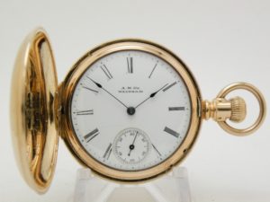 Antique Waltham Lady’s Pendant Watch High Grade Royal Model Housed in a Beautifully Engraved Hunter Case circa 1886