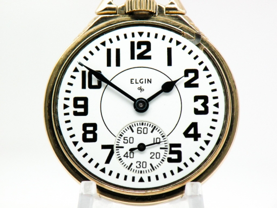 1950 elgin pocket watch top