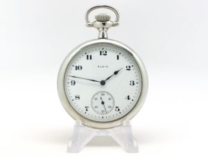 Antique Elgin Pocket Watch The Gentleman’s Dress Pocket Watch of the Day Housed in this Beautiful Silverode Case circa 1919