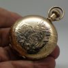 Lady’s Antique Elgin Pocket or Pendant Watch Size 6 Housed in a Beautifully Engraved Yellow Gold Fill Hunter Case circa 1905