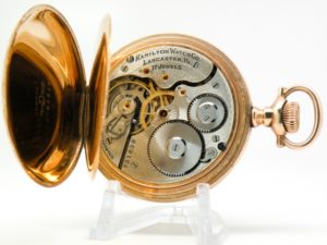 Extra Fine Antique Hamilton Pocket Watch Rare Hunter Case Grade 975 The Gentlemen’s Dress Pocket Watch of the Day circa 1908
