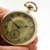 Extra Fine Art Deco Motif Hamilton Pocket Watch The Gentlemen’s Dress Pocket Watch Housed in a Rare Hamilton Yellow Gold Fill Case circa 1921