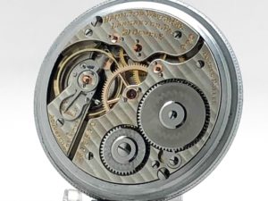 Hamilton Pocket Watch Railroad Grade 992 Faced with the Popular Montgomery Dial and Housed in this Silver Tone Case circa 1919