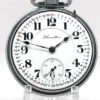 Hamilton Pocket Watch Railroad Grade 992 Faced with the Popular Montgomery Dial and Housed in this Silver Tone Case circa 1919