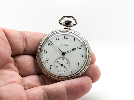 Antique Elgin Gentleman's Dress Pocket Watch Size 12 Housed in this ...