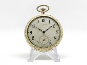 Waltham Pocket Watch the Gentlemen’s Dress Pocket Watch of the Day Housed in this Desired Green Gold Fill Case circa 1919