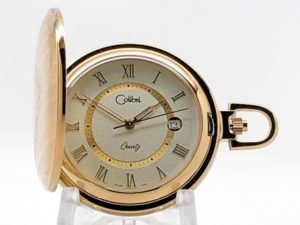 Modern Quartz Colibri Swiss Pocket Watch with Engravable Cartouche