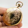 Railroad Style Gentlemen’s Pocket Watch with High Grade Swiss Quartz Movement in a Beautifully Finished Gold Tone Case