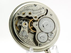 Pristine South Bend Pocket Watch Lever Set Grade 281 The Gentlemen’s Dress Pocket Watch with Ornate Dress Dial circa 1908