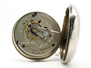 Pristine Antique Waltham Pocket Watch High Grade Model P.S. Bartlett Housed in this Silverode Swing Out Case circa 1889