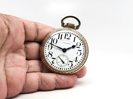 Antique Waltham Pocket Watch 21 Jewel Railroad Grade Crescent St. Housed in this Beautiful Keystone 10K Gold Fill Case circa 1926 The Pocket Watch Guy