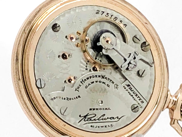 Antique Hampden Pocket Watch Railroad Grade New Railway circa 1910