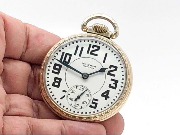 Vintage Waltham Pocket Watch Riverside Railroad Grade circa 1940
