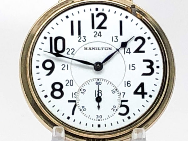 Hamilton Pocket Watch Railroad Grade 992B Housed in this Hamilton Model 10 Case circa 1941