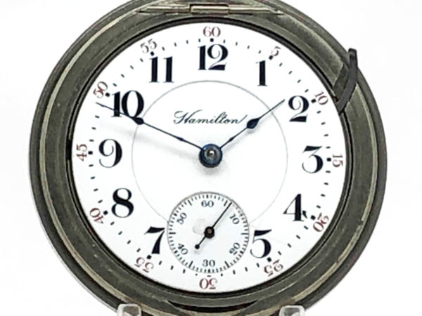 Hamilton Pocket Watch Railroad Grade 940 Housed in this Keystone Silverode Case circa 1907