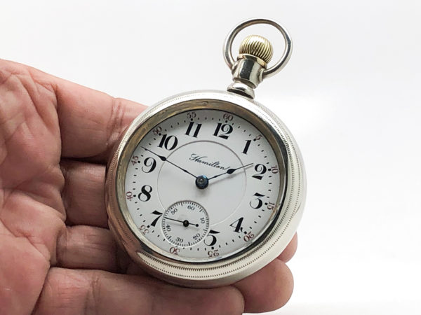 Hamilton Pocket Watch Railroad Grade 940 Housed in this Keystone Silverode Case circa 1907