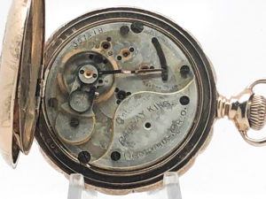 Columbus Pocket Watch Grade Railway King Housed in this 14 Gold Fill Multicolor Gold Case circa 1903