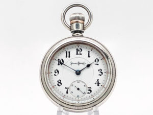 Illinois Pocket Watch Railroad Grade Bunn Special in Sterling Silver Case
