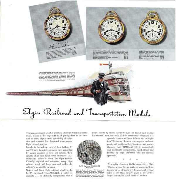Elgin Pocket Watch Railroad Grade B.W. Raymond