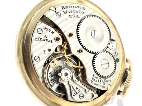 Hamilton Railway Special Pocket Watch Grade 992B Model 16 Gold Fill Case