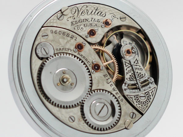 Elgin Finest Railroad Pocket Watch Housed in Desired Display Case