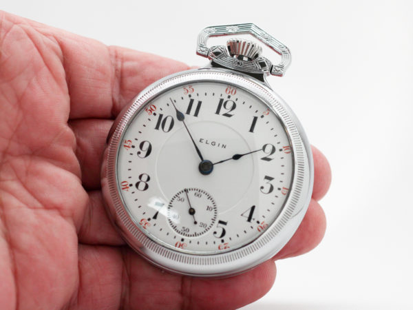 Elgin Finest Railroad Pocket Watch Housed in Desired Display Case