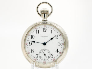 Waltham Pocket Watch Railroad Grade Vanguard Housed in Factory Display Case