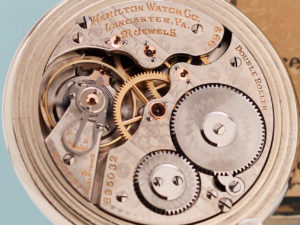 Hamilton Pocket Watch Railroad Grade 992 Housed in Popular Salesman Display Case