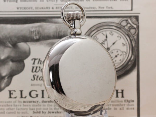 Elgin Pocket Watch with Custom Railroad Dial and Housed in Beautiful Silverode Case
