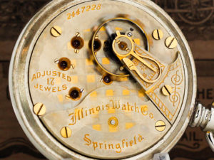 Illinois Pocket Watch -Locomotive Special with Beautiful Two Tone Movement