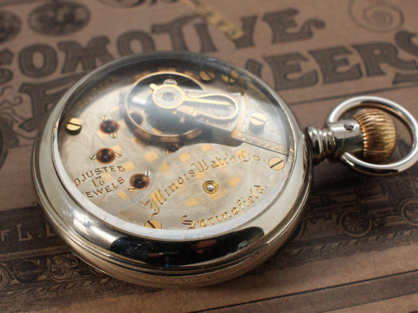 Illinois Pocket Watch -Locomotive Special with Beautiful Two Tone Movement