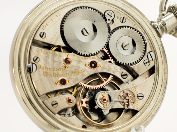 Waltham Pocket Watch Railroad Grade Vanguard Housed in Factory Display Case