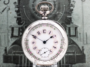 Elgin Gentlemen’s Dress Pocket Watch – Cased in Sterling Silver and Faced with this Stunning Dress Dial