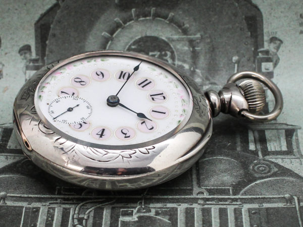 Elgin Gentlemen's Dress Pocket Watch - Cased in Sterling Silver and Faced with this Stunning Dress Dial