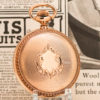 Stunning Solid 14K Rose Gold Elgin Pocket Watch Commemorating the USS Maine