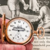 Stunning Solid 14K Rose Gold Elgin Pocket Watch Commemorating the USS Maine
