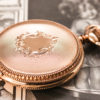 Stunning Solid 14K Rose Gold Elgin Pocket Watch Commemorating the USS Maine