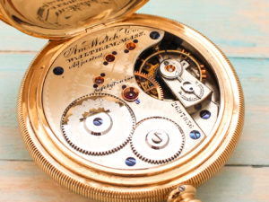 Waltham Gentleman’s Dress Watch of the Day Housed in Solid 14K Gold Case
