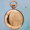 Custom Elgin Scissor Hand Pocket Watch Housed in Solid 18K Gold Case