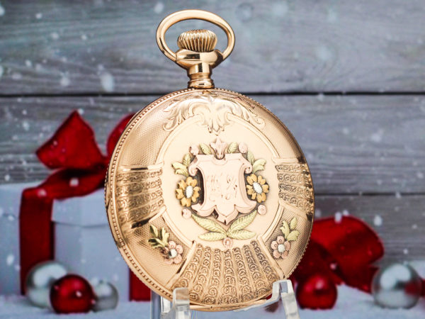 14K Solid Gold Elgin Gentleman's Pocket Watch with Desired Multi-Color Gold Overlay