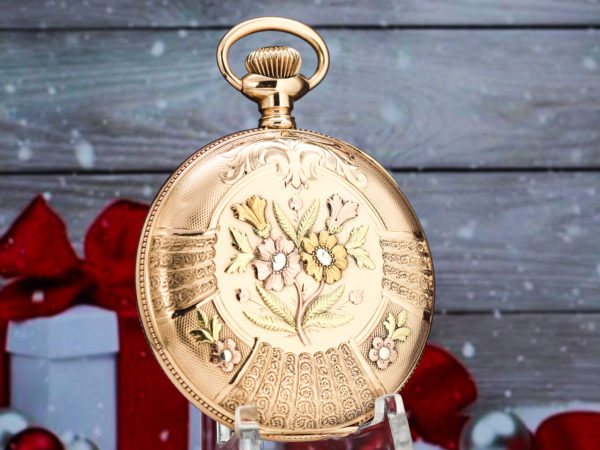 14K Solid Gold Elgin Gentleman's Pocket Watch with Desired Multi-Color Gold Overlay