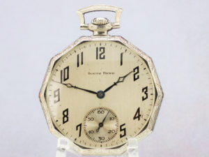 South Bend Grade 429 Gentleman’s Pocket Watch Housed in Stunning 14K White Gold Fill Case