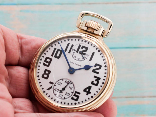 Waltham Vanguard  23 Jewel with Popular Up/Down Wind Indicator