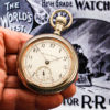 Rare Dueber Hampden Pocket Watch Housed in Heavy Sterling Silver Case